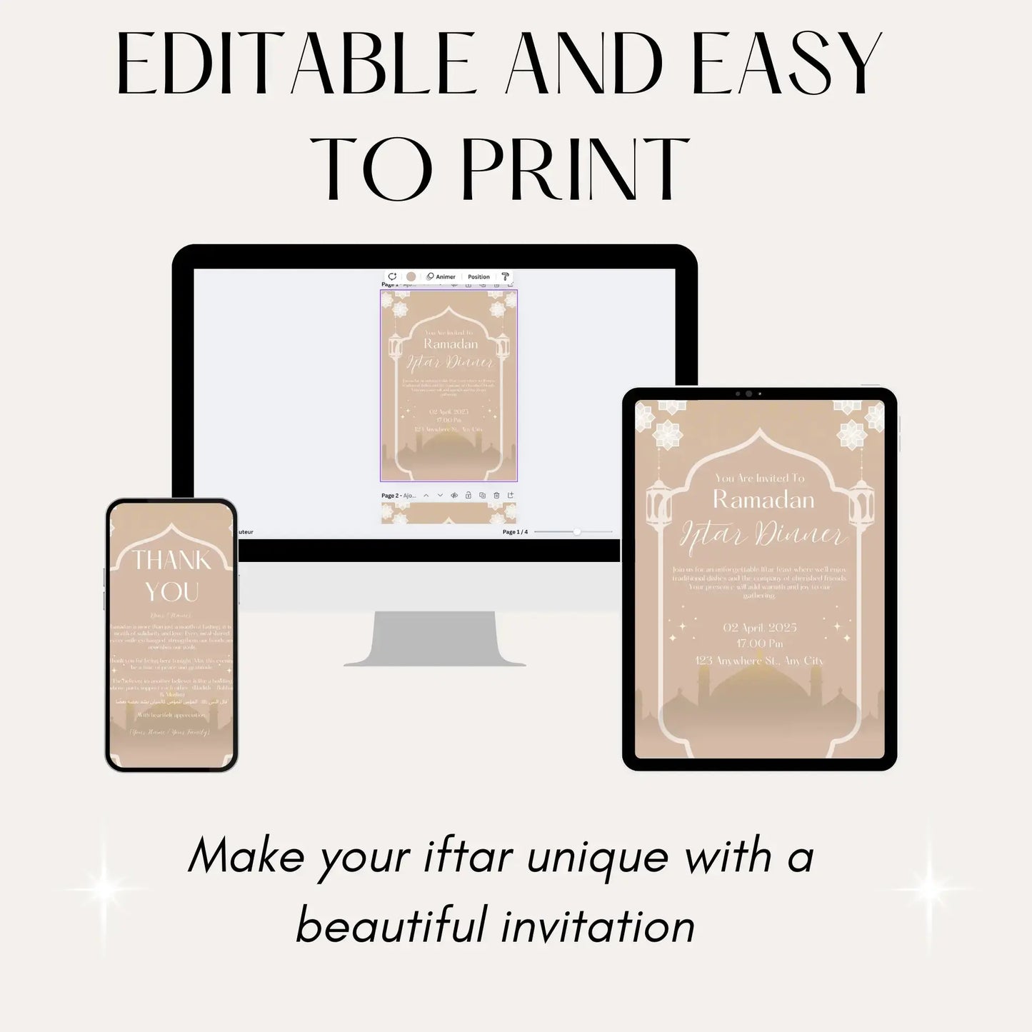 Pack numérique Ramadan – Agenda, défi Dua et cartes mémo des 99 noms d’Allah