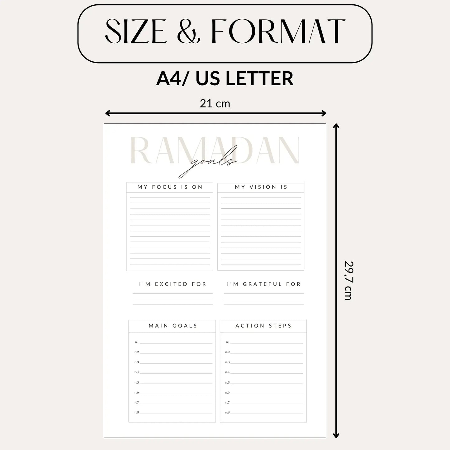 Ultimate Ramadan Planner Bundle: Digital Quran & Salat Tracker, Meal Planner, Undated Journal & More – All-in-One Muslim Calendar