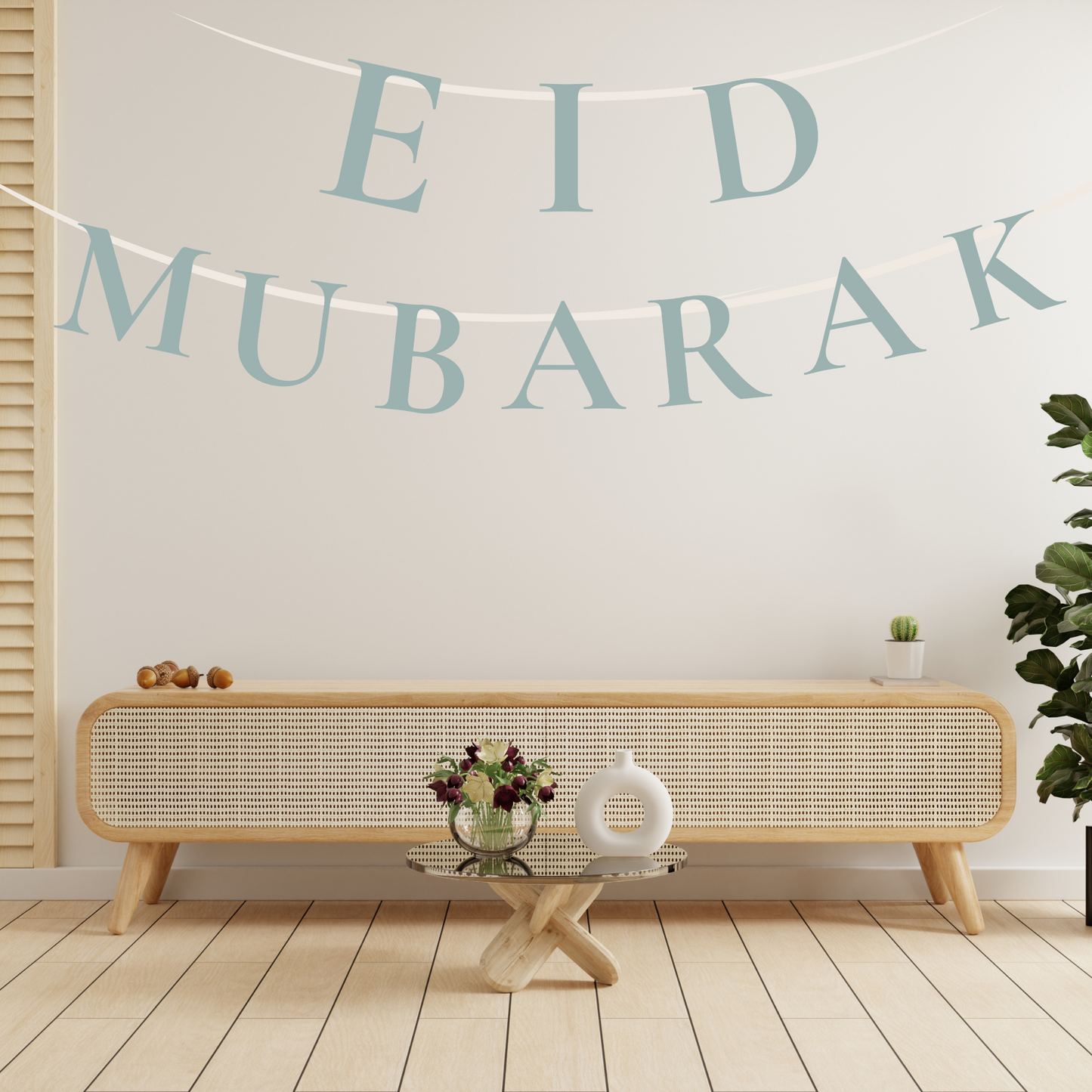 Bannière de l'Aïd Moubarak – Décoration imprimable | Décorations de fête, guirlande de l'Aïd, fournitures pour fêtes musulmanes
