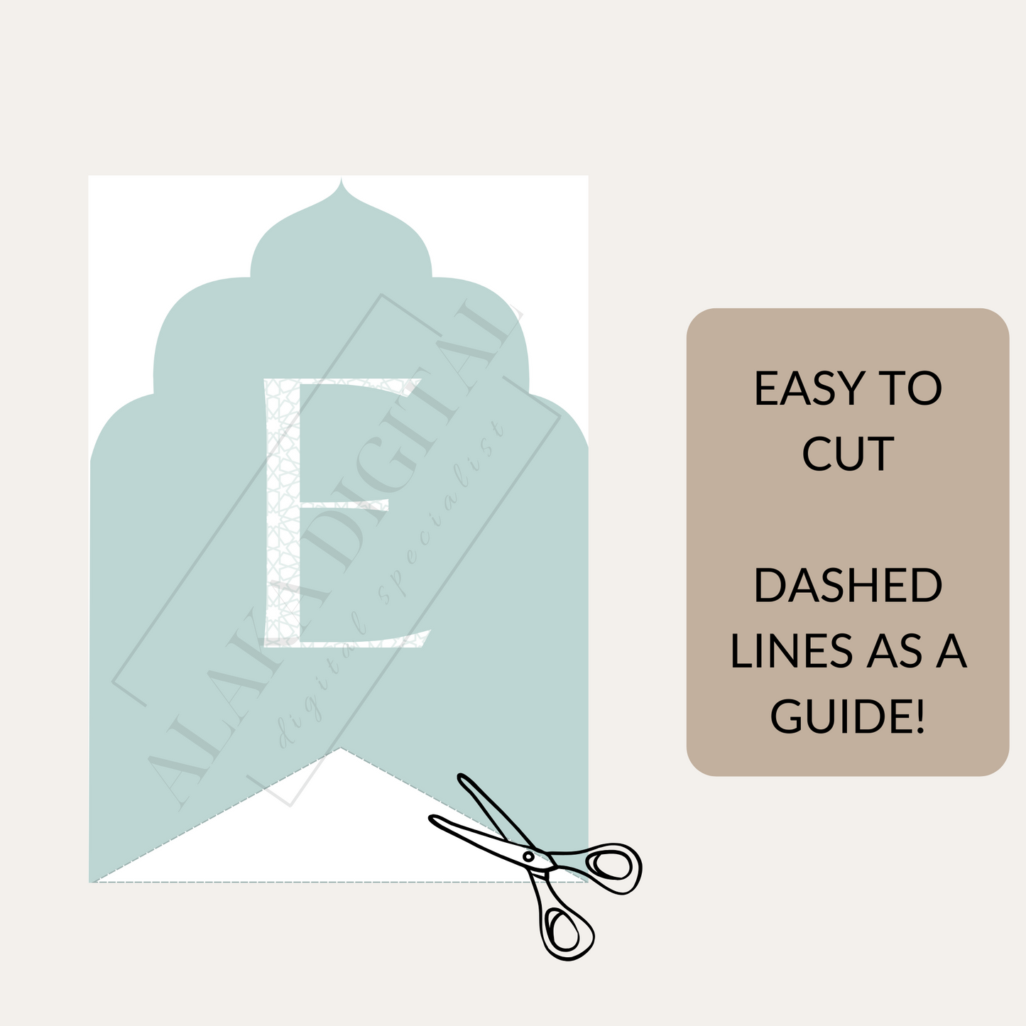 Bannière de l'Aïd Moubarak – Décoration imprimable | Décorations de fête, guirlande de l'Aïd, fournitures pour fêtes musulmanes