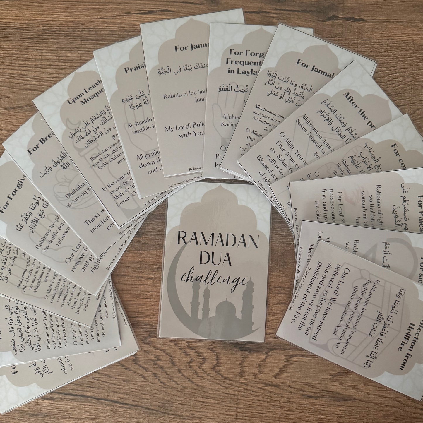 30 Du'a Flashcards: Islamic Printable | Arabic, Transliteration & English | Digital Gift